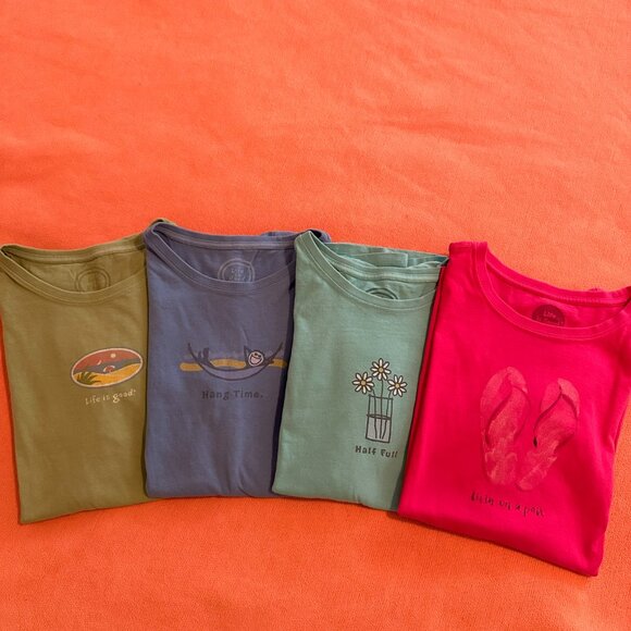 Lot of 4 Life Is Good cotton tees - size Large - Picture 6 of 7